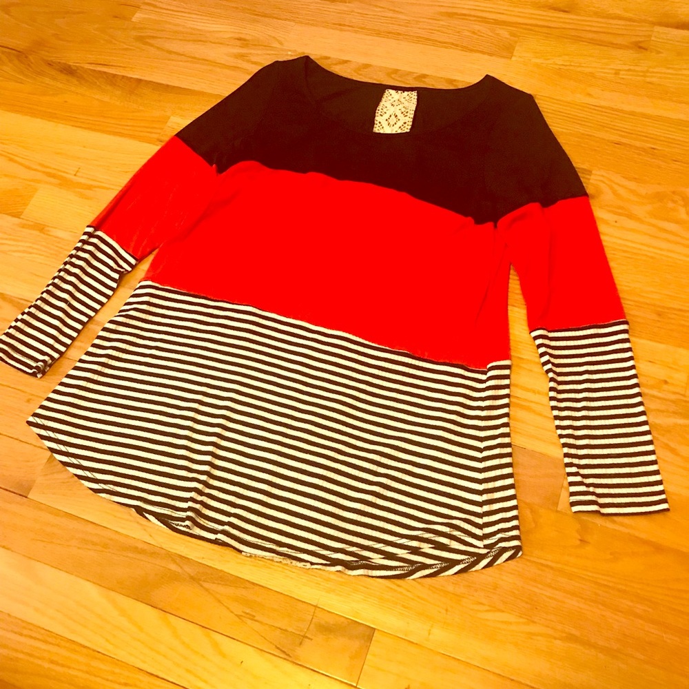 Solid Red with Stripe and lace!